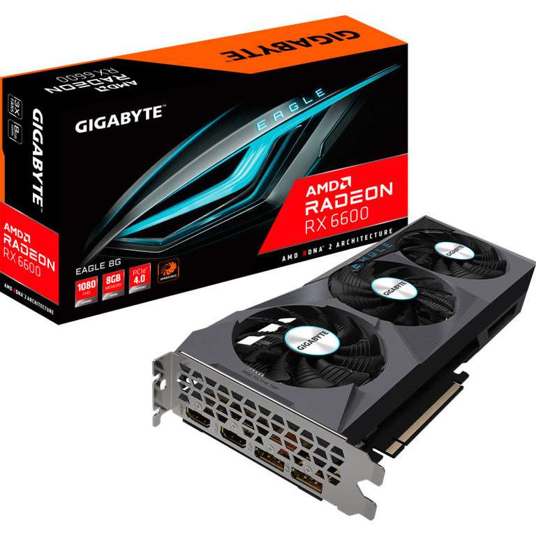 Gigabyte Radeon RX 6600 EAGLE 8GB Graphics Card - £258.48 Delivered @ Ebuyer