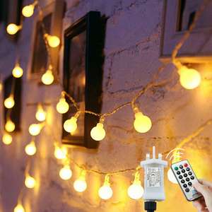 Augone Globe String Lights Waterproof, 23M/75Ft 200 LED Fairy Lights Plug in, 8 Modes Christmas Lights - Sold by duyafangdedian