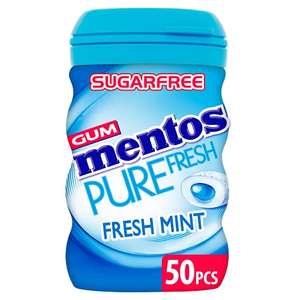Mentos Sugar Free Chewing Gum Pure Fresh Freshmint Bottle: 50 Piece Bottle £1.50 at Amazon