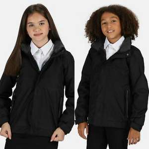 Regatta Professional Kids Unisex Dover Waterproof Fleece-Lined Jacket - Black (32”-34”-36” from 3/4 to 11/12 years) £15.40 Regatta on eBay