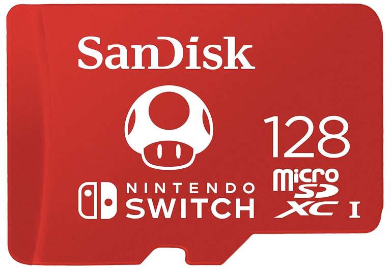 SanDisk microSDXC UHS-I card for Nintendo 128GB - Nintendo licensed Product, Red - £16.99 @ Amazon