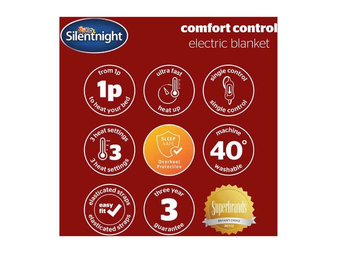 Silentnight Comfort Control Electric Blanket - Double - £24.99 @ LIDL