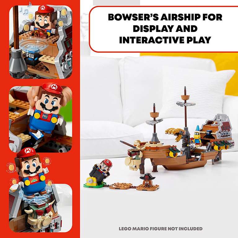 LEGO 71391 Super Mario Bowser's Airship Expansion Set £54.99 (Sustainable Packaging) @ Amazon