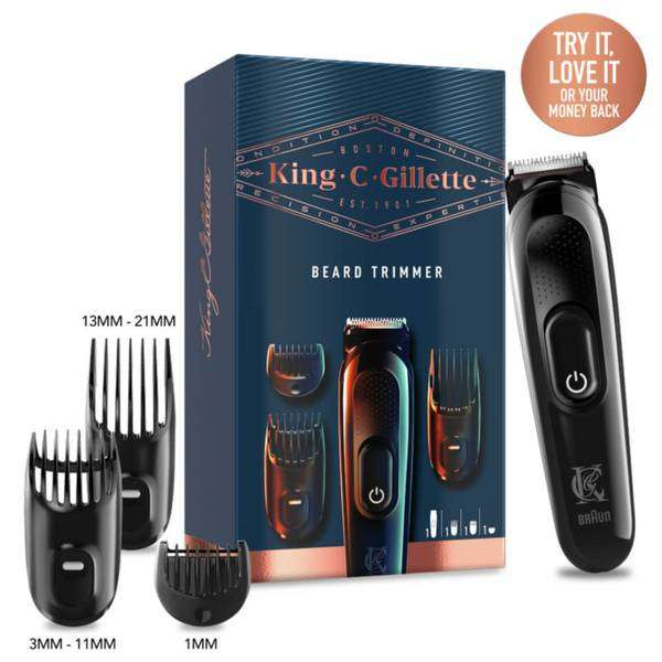 King C. Gillette Beard and Moustache Trimmer. Powered by Braun (Free delivery for members)