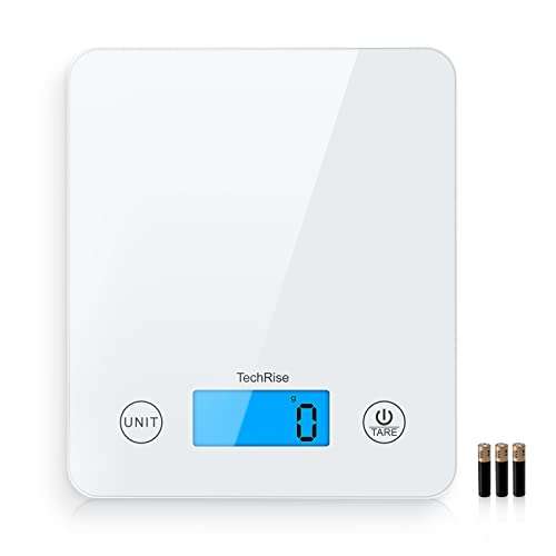 TechRise Tempered Glass Kitchen Scale Digital With Touch Sensitive Weighting, £7.99 with code @ Sold by TECKNET / Fulfilled By Amazon