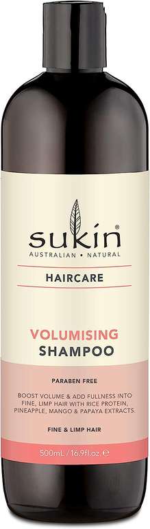 Sukin Natural Shampoo 500ml: Natural Hydrating / Volumizing / Natural Balance (With voucher) £2.32/£2.14 on Subscribe & Save