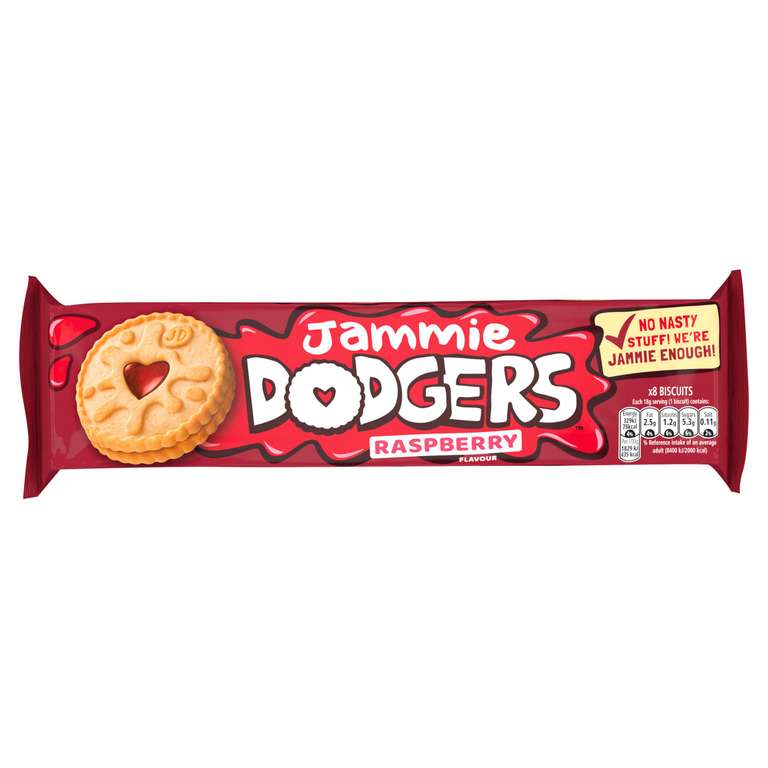 Jammie Dodgers Biscuits Raspberry Flavour 140g - 65p Nectar Price @ Sainsburys