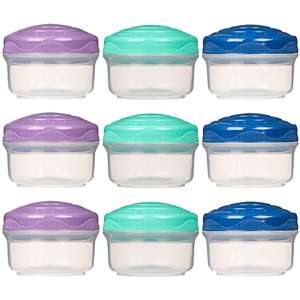 Sistema Snack Pots Mini Bites TO GO | 130 ml | Stackable Snack Boxes with Lids | BPA-Free | 9 Count - £6.81 @ Amazon