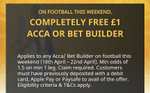 Free £1-10 ACCA or Bet Builder this weekend