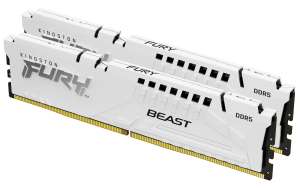 Kingston FURY Beast White 32GB 6000MT/s DDR5 CL30 DIMM (Kit of 2) Desktop Gaming Memory