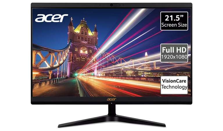 Acer C22-1700 21.5in Full HD Display/ i3 - 1215U /8GB (Max 32GB)/ 256GB /BT 5.0 /Wi-Fi 6 All-in-One PC C&C