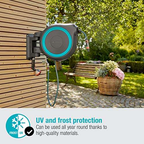 Gardena Wall-Mounted Hose Box RollUp XL (turquoise) 35 m