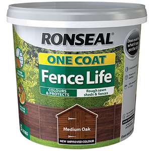 Ronseal One Coat Fence Life Medium Oak 5L (Redditch)