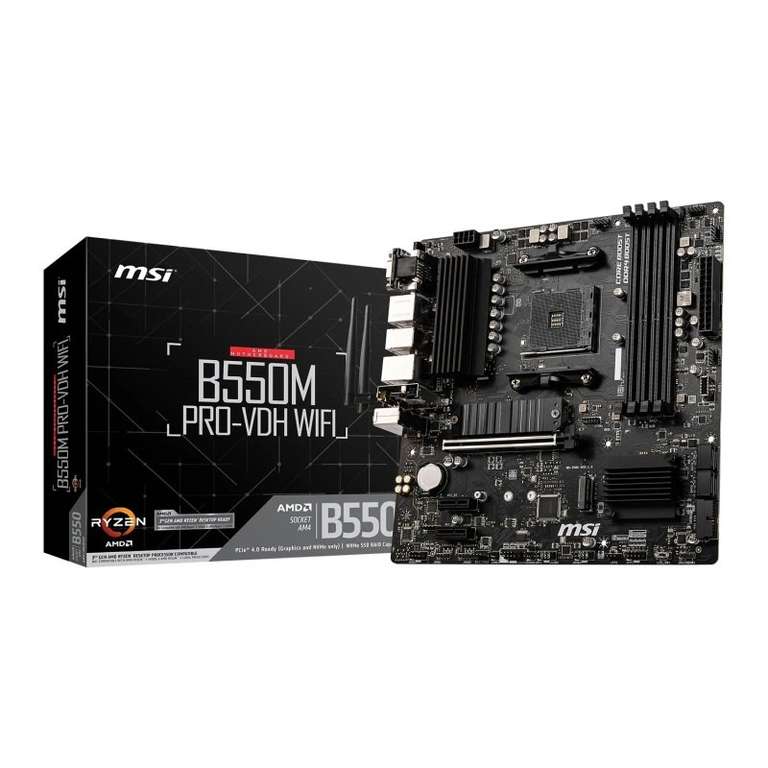 MSI AMD B550M PRO-VDH WIFI Micro-ATX Motherboard £99.99 +£3.49 delivery @ Ebuyer