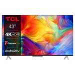 TCL 43P638K 43" 4K Ultra HD Smart Android TV - £207.20 with code (UK Mainland) @ eBay / hughes-electrical