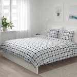 SPIKVALLMO Double Duvet cover + 2 pillowcases £5 with Free Click & Collect at Limited Stores @ Ikea