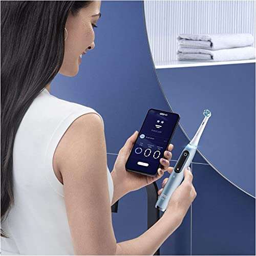 Oral-B iO9 Electric Toothbrush, App Connected Handle, 1 Toothbrush Head, Charging Travel Case & Magnetic Pouch, 7 Modes, Special Edition