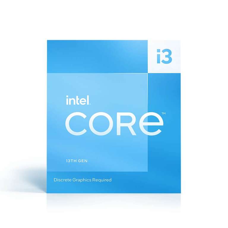 Intel Core i3-13100F Raptor Lake 4 Cores 8 Threads 4.5GHz Turbo Boost LGA 1700 Processor - BX8071513100F £102.99 @ AWD