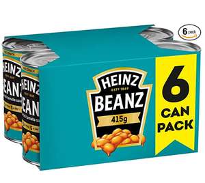 Heinz Baked Beanz, 6 x 415g - £3 + £4.49 Non prime (£2.85 or less with S&S) @ Amazon