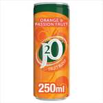 J2O Fruit Blend, Orange and Passionfruit - 12 x 250ml Cans - £6 / £5.40 Subscribe & Save + 20% First Order Voucher @ Amazon