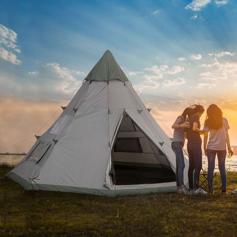 6 Man Family Tipi Tent £103.99 with code Delivered Free (UK Mainland) From 2011homcom / eBay