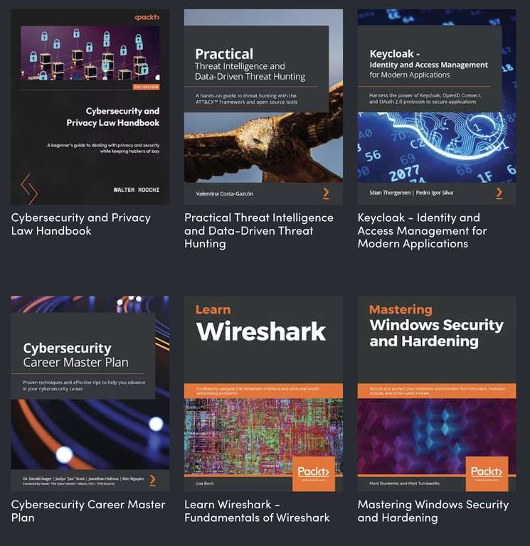 Cybersecurity by Packt publishing - 24/9/3 ebooks for £15.06/£8.37/£0.83 @ Humble Bundle