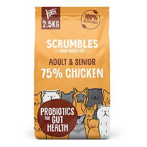 2.5kg Scrumbles Dry Cat Food Chicken - Free C&C