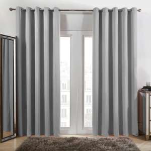 Dreamscene Eyelet Blackout Curtains - Charcoal or Silver - W 117cm (46”) x D 137cm (54”) - £11.95 Delivered @ Online Home Shop (UK Mainland)