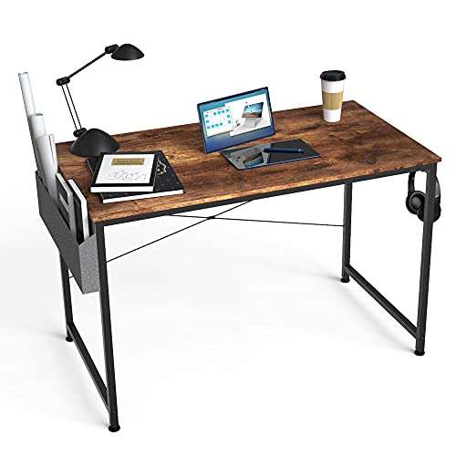 HOMIDEC Writing Computer Desk, Office Work Desk for student and worker, Laptop Table with Storage Bag - £40.99 with voucher @ Manoment / FBA
