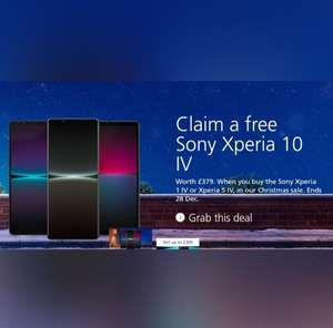 Claim a Free Sony Xperia 10 IV worth £379. When you buy the Sony Xperia 1 IV or Xperia 5 IV @ O2 Shop