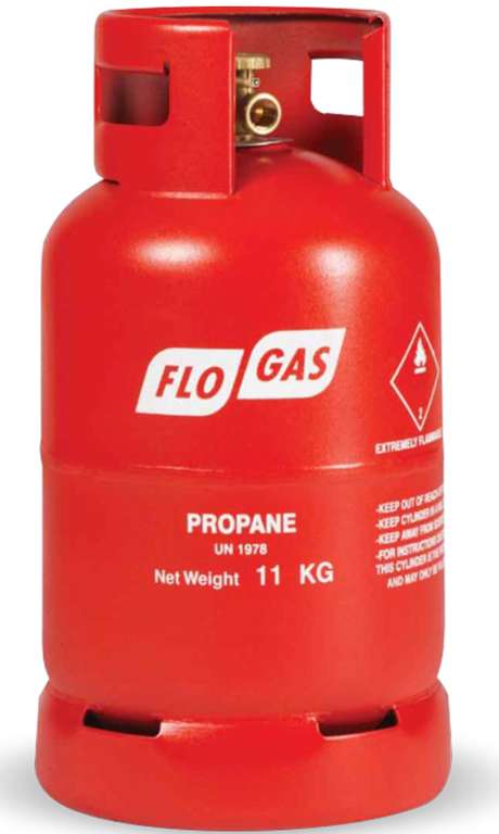 Propane gas canister 11kg £44.70 delivered (if you have a bottle to refill) £83.20 with charges without bottle return @ Flo Gas