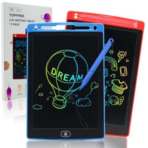 2 Pack LCD Writing Tablet, 8.5 inch Reusable Drawing Pad for Kids