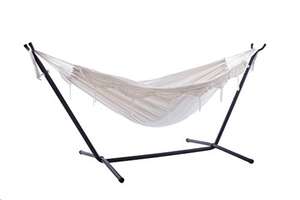 Vivere, Denim Double Cotton Hammock with Space-Saving Steel Stand £112.74 @ Amazon