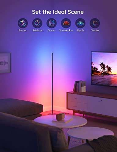 Govee LED Floor Lamp, RGBIC Corner Floor Lamp £67.89 with voucher @ Dispatches from Amazon Sold by Govee UK