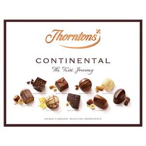 Thorntons Continental Chocolate Gift 264g - Milk, White, Dark Chocolate, Amazon Fresh Prime Members (Limited Locations)
