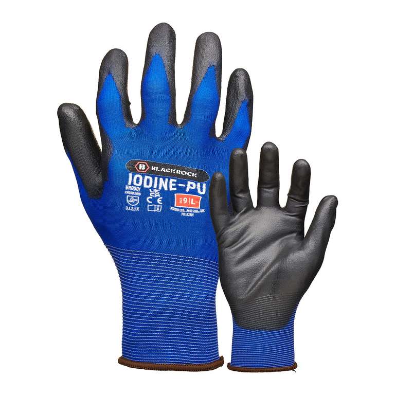 Blackrock Iodine-PU Ultra-Lightweight Touchscreen Compatible Safety Work Gloves