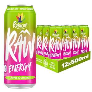 Rubicon RAW 12 Pack Pineapple & Passion 500ml Energy Drink £7.65 Subscribe and save
