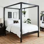 4 Poster Bed Single (Available iIn Black, Grey or White) - £194.45 delivered @ Dunelm