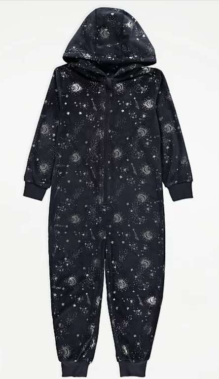 Navy Star Constellation Print Hooded Onesie £6-7 (£5.40-£6.30 with Asda George Rewards) + Free Click & Collect @ George (Asda) with