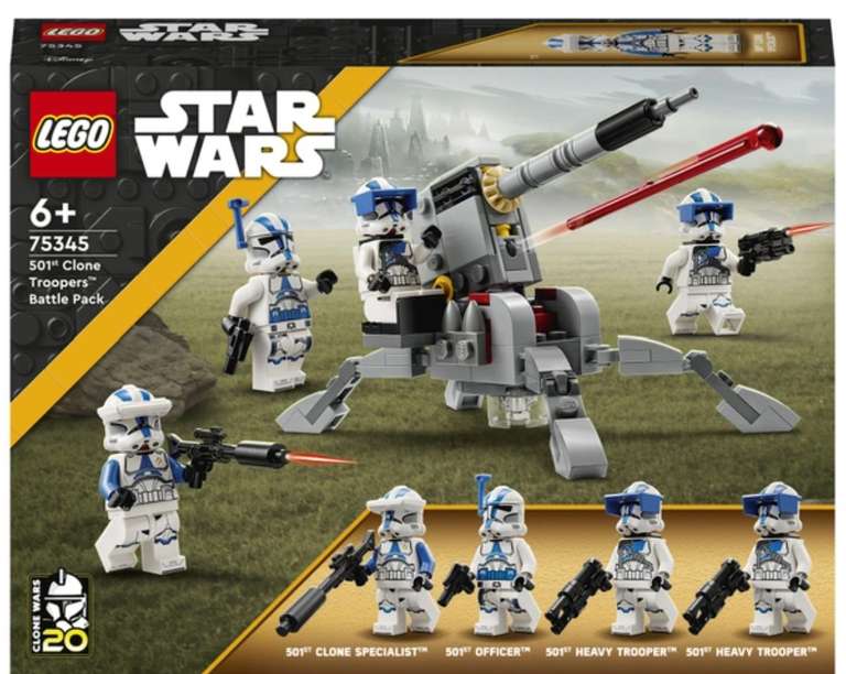 LEGO Star Wars 75345 501st Clone Troopers Battle Pack Set £14.99 click and collect at Smyths