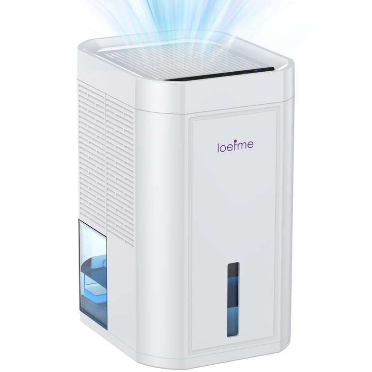 LOEFME Mini Dehumidifier 1000ml, Dehumidifiers for Home Damp with 7-color LED lights - w/Code, Sold By SalesCreator EU FBA