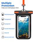 TOPK Waterproof Phone Pouch, 2-Pack Universal IPX8 Waterproof Phone Case Dry Bag with Lanyard - £5.99 (with voucher) TOPKDirect/Amazon