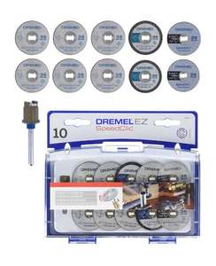 Dremel 690 EZ SpeedClic Cutting Wheels Set - Accessory Kit with 10 Rotary Tool Cutting Discs and Mandrel