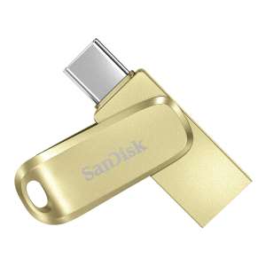 SanDisk 256GB Ultra Dual Drive Luxe, all metal, up to 400 MB/s, with reversible USB Type-C and USB Type-A