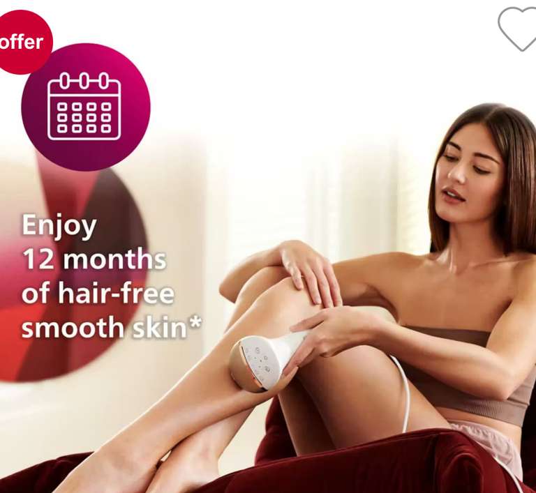 Philips Lumea IPL Hair Removal 8000 Series - Hair Removal Device with SenseIQ Technology (BRI949/00) + £100 worth of Advantage points