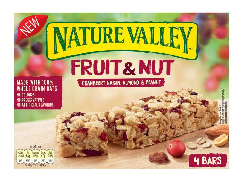 Nature Valley Fruit & Nut 4x30g bars reduced instore Newtownbreda