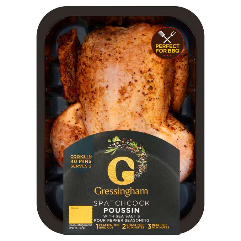 Gressingham Spatchcock Poussin With Salt & Pepper 450g - Nectar Price
