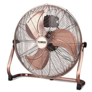 Tower Metal High-Speed Velocity Floor Fan with Adjustable Tilt, 18” 3 Year Warranty £45.98 Delivered (With Code) @ Tower Housewares