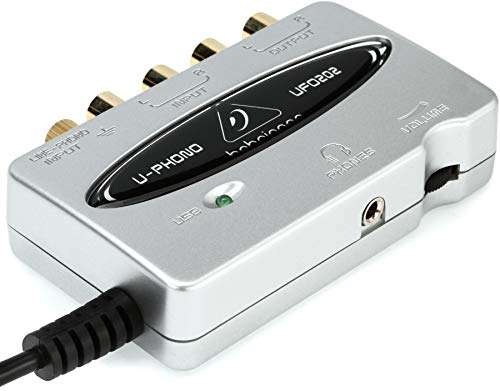 Behringer U-PHONE UFO202 USB/Audio Interface ~ Built-in Phono Preamp for Digitalizing You Tapes/Vinyl - £17.66 @ Amazon