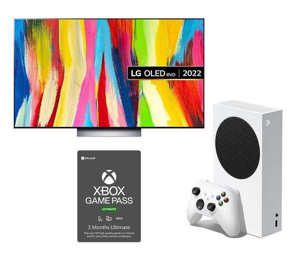 LG C2 OLED65C24LA 65" 4K HDR OLED TV, Xbox Series S & Game Pass Ultimate Bundle £999.99 @ Currys